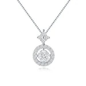 18K White Gold Diamond Pendant