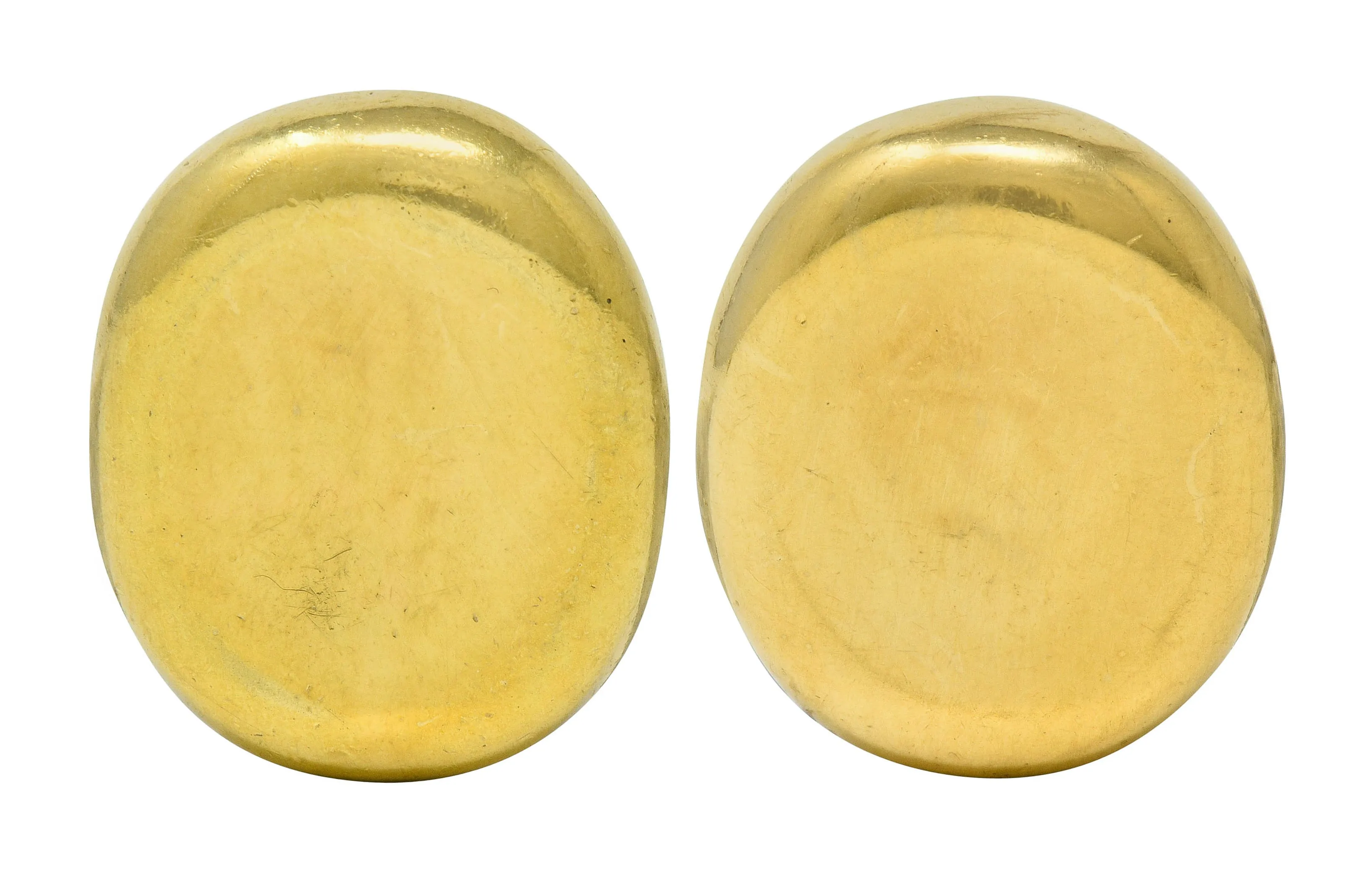 1989 Angela Cummings Vintage 18 Karat Gold Ear-Clip Earrings