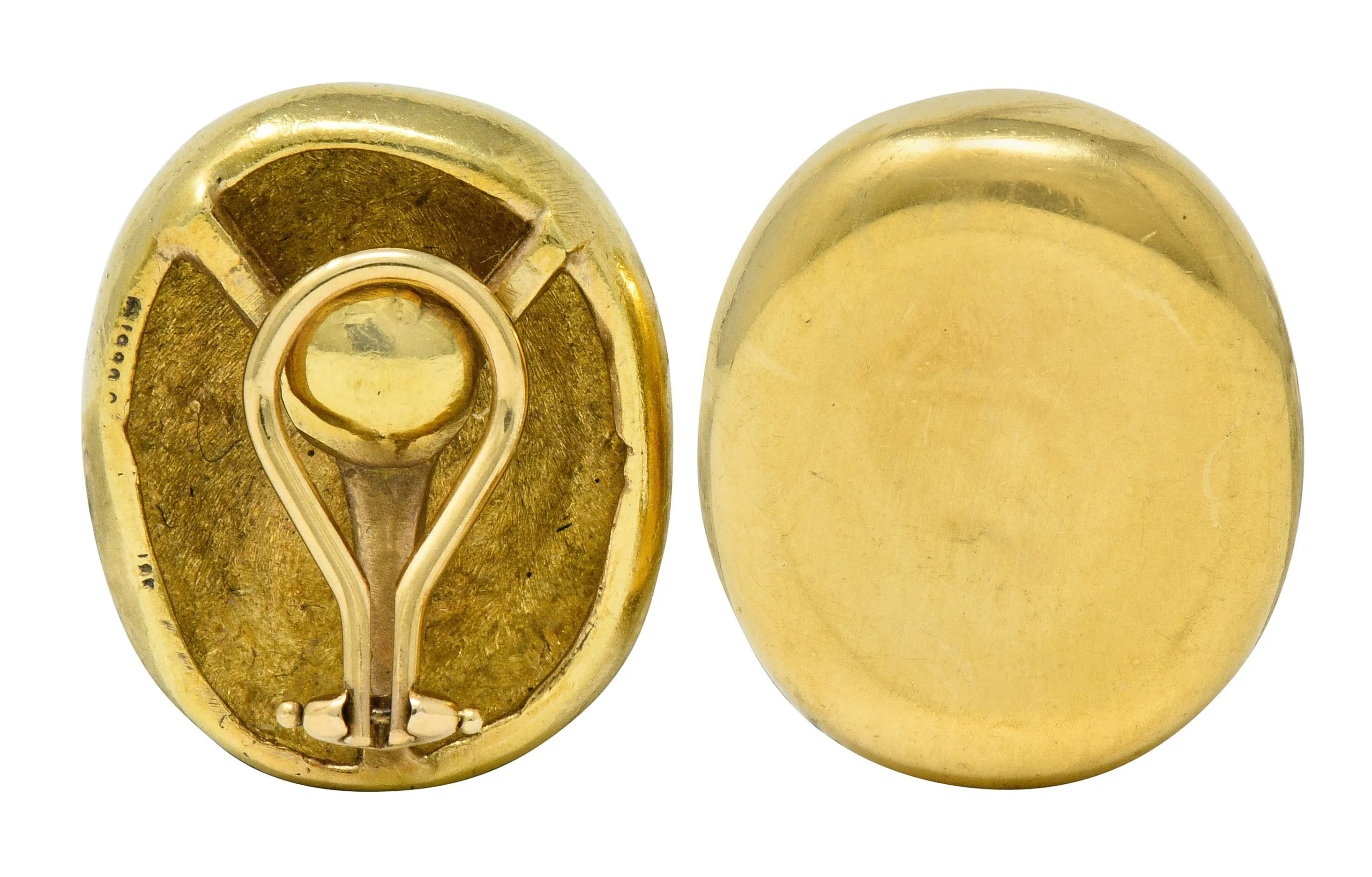1989 Angela Cummings Vintage 18 Karat Gold Ear-Clip Earrings