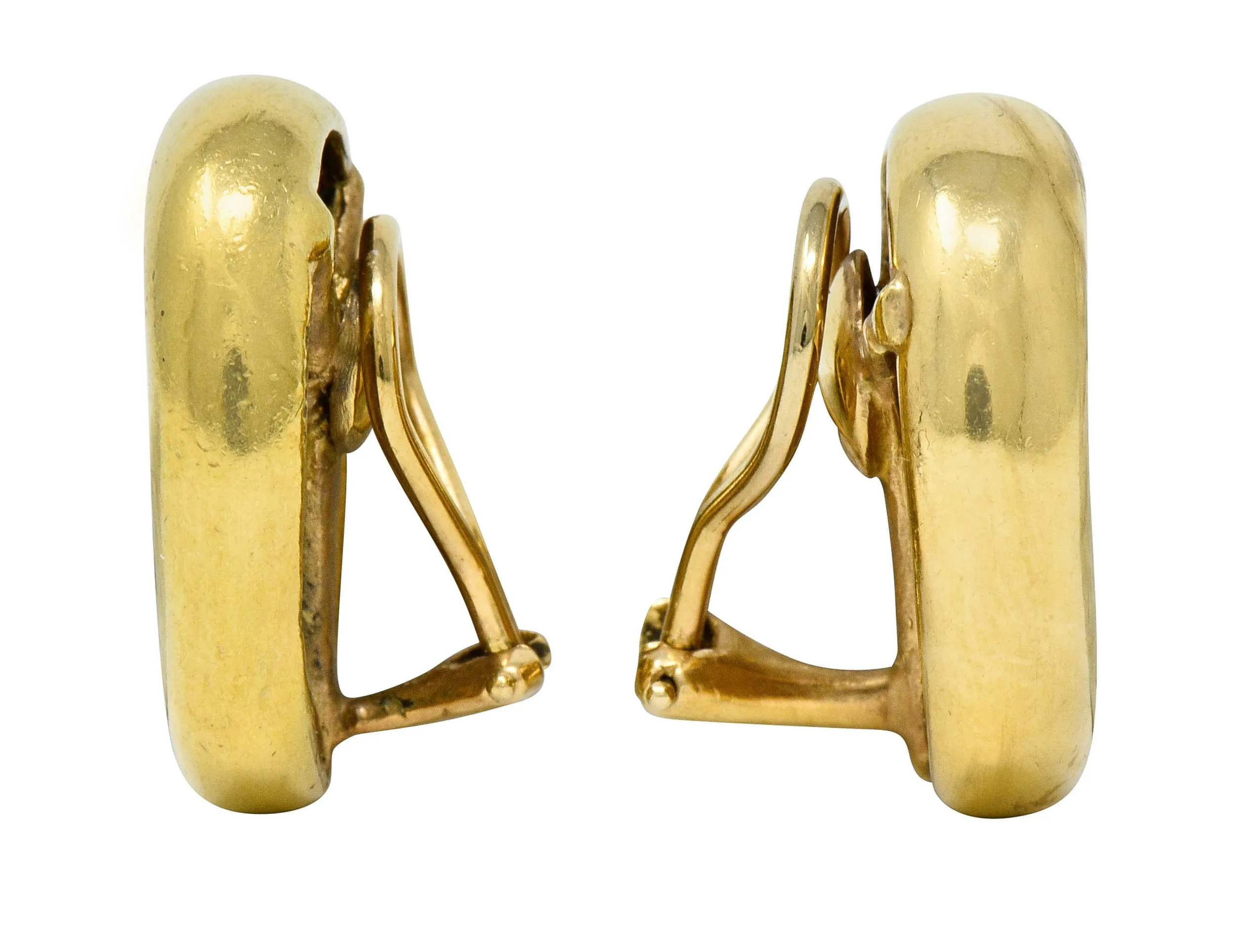 1989 Angela Cummings Vintage 18 Karat Gold Ear-Clip Earrings