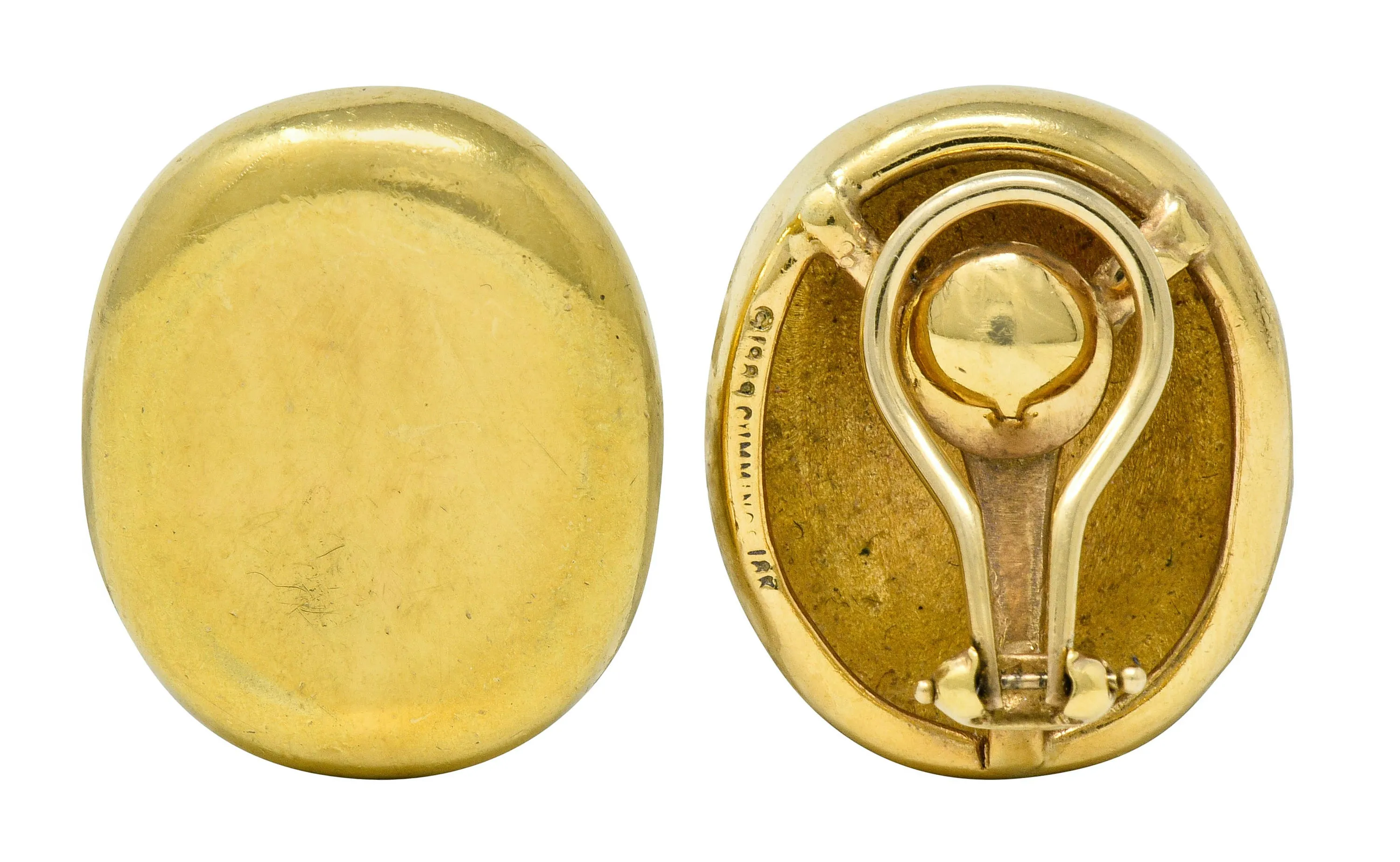 1989 Angela Cummings Vintage 18 Karat Gold Ear-Clip Earrings
