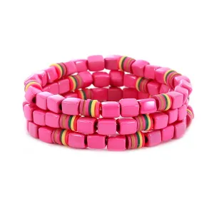 Barbie Theme Metal Stretch Bracelet Set