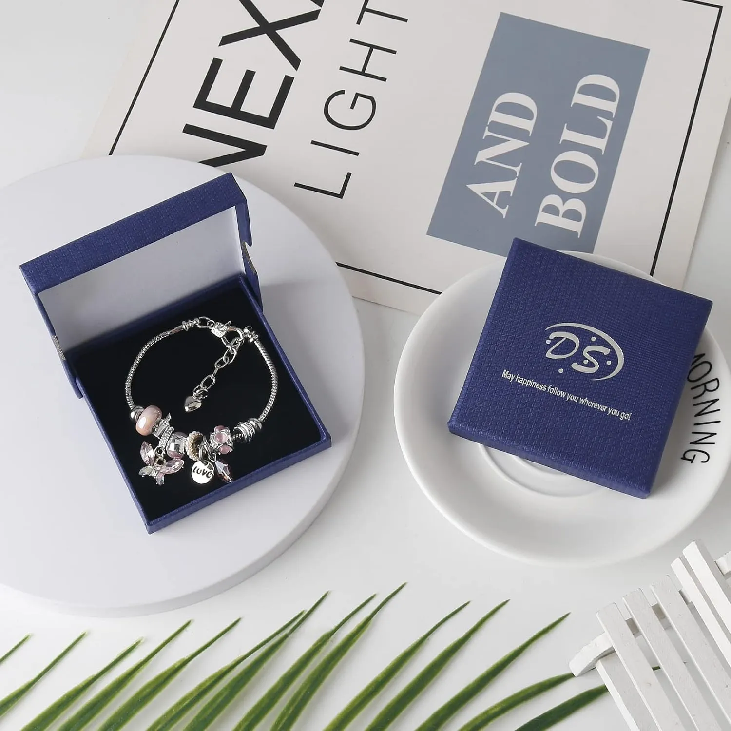 DS Charm Bracelets for girls,exquisite cute cartoon friendship Silver bracelets Stainless Steel Bangle with birthday Gift box, Adjustable girls jewelry Suitable for holiday gifts