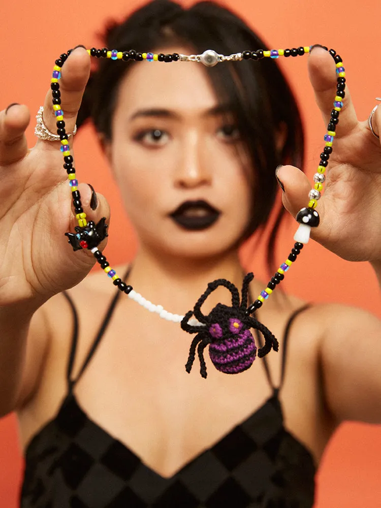 LB Hand-Crocheted 'Spider' Pearl Necklace LOJL44
