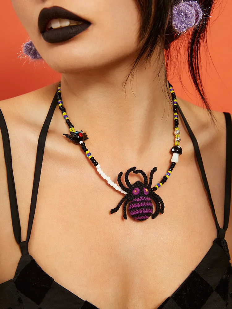 LB Hand-Crocheted 'Spider' Pearl Necklace LOJL44