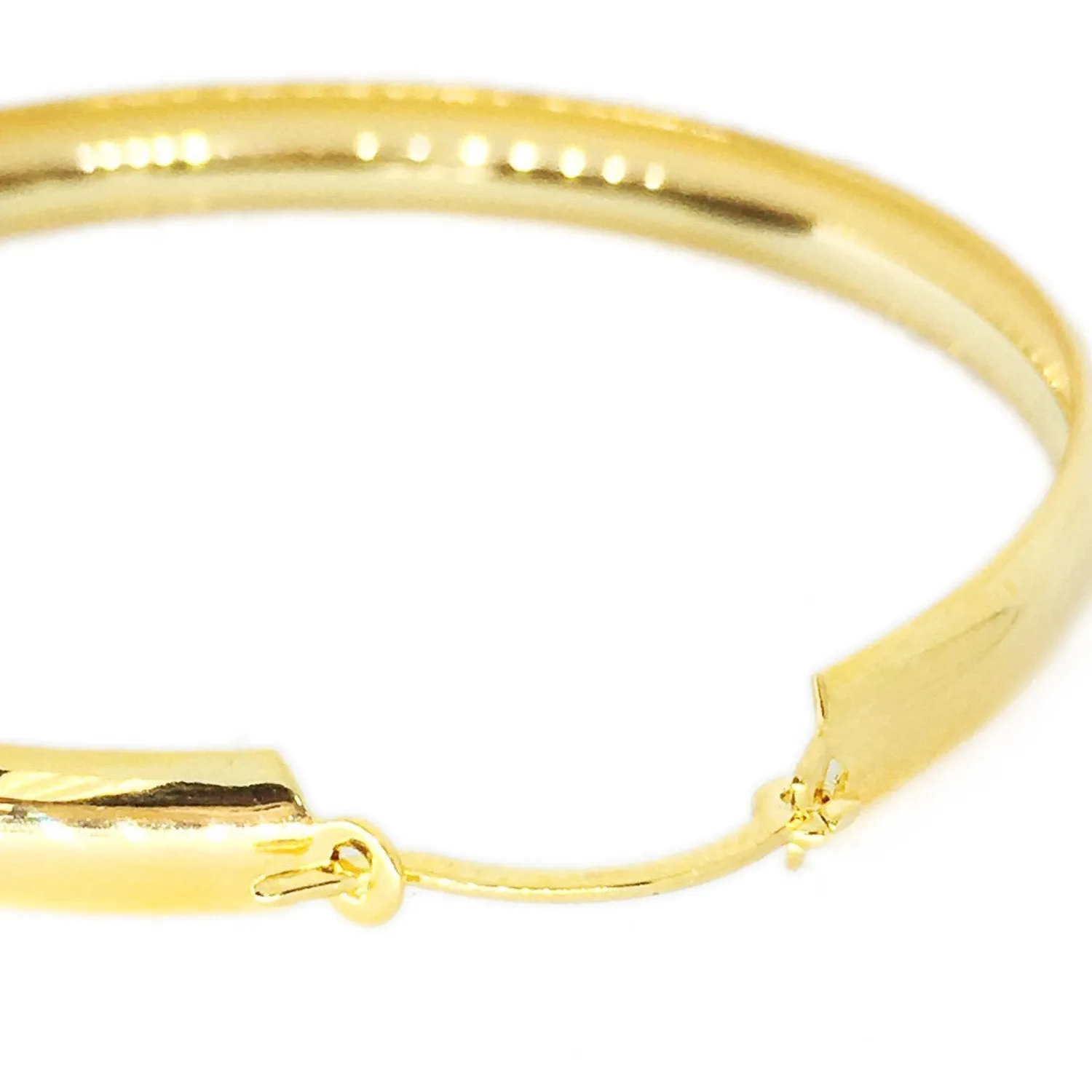 Light 18k Gold Filled Hoop Earrings 50mm Diameter