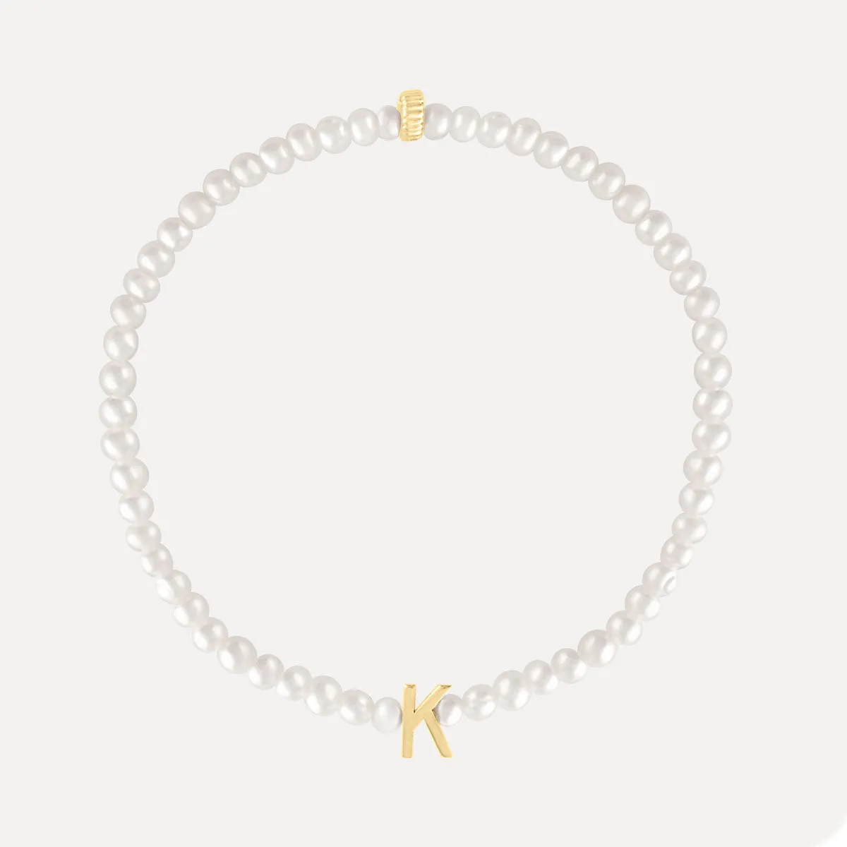 Mini Pearl & Letter Bracelet