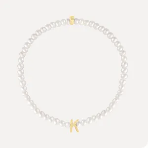 Mini Pearl & Letter Bracelet