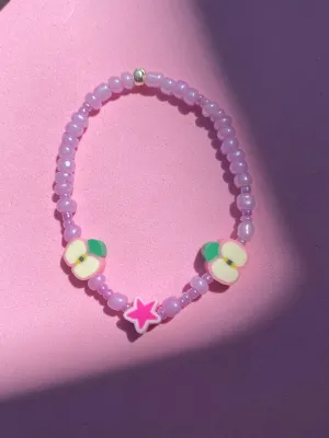 Pink Apple Beaded Bracelet