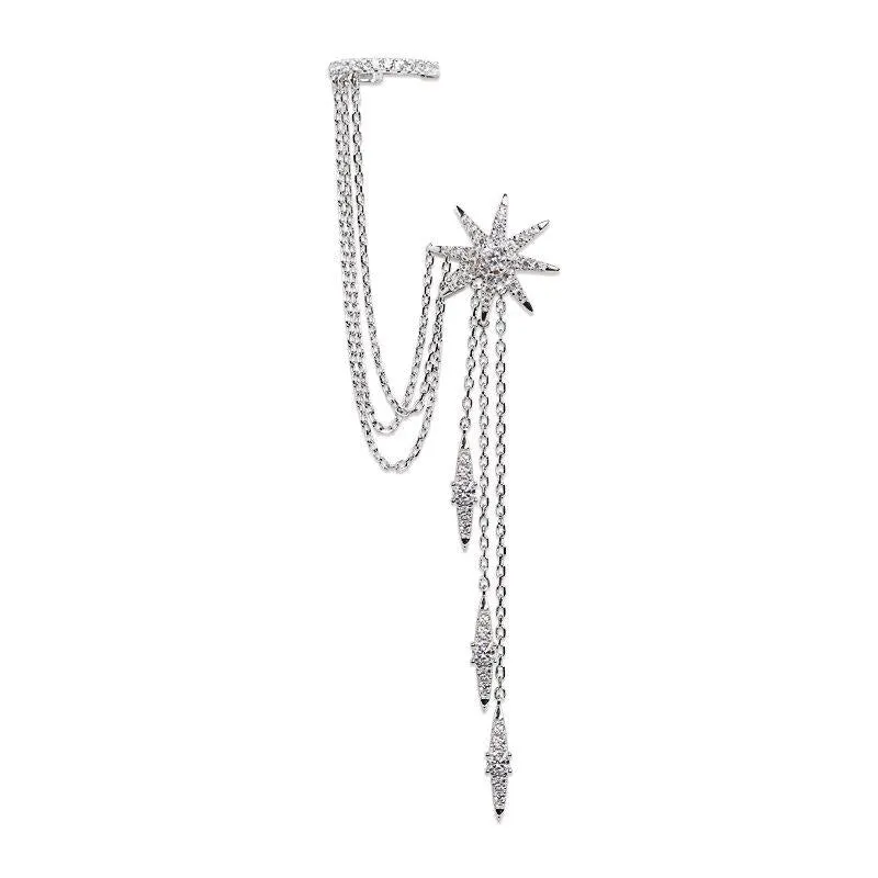 Sargas Ear Cuff White Gold Plated