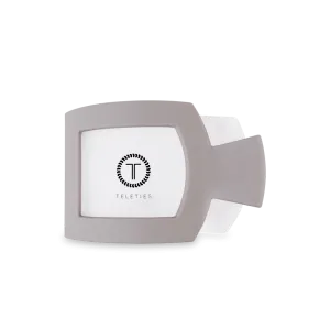 Silver Flames Medium Flat Square Clip