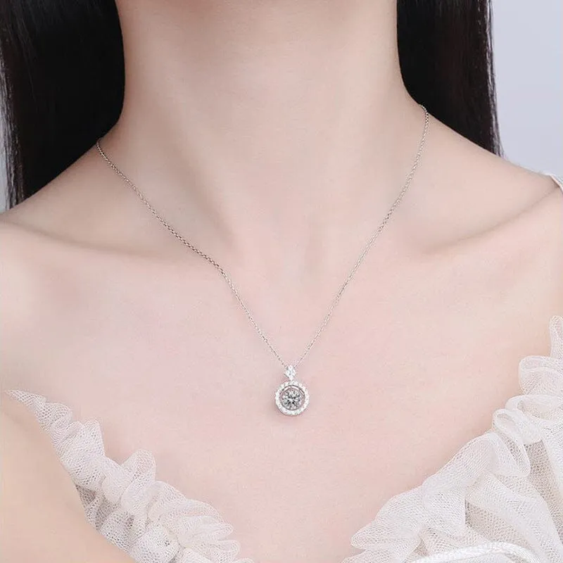Trendy Moissanite Diamond Necklace - 925 Sterling Silver
